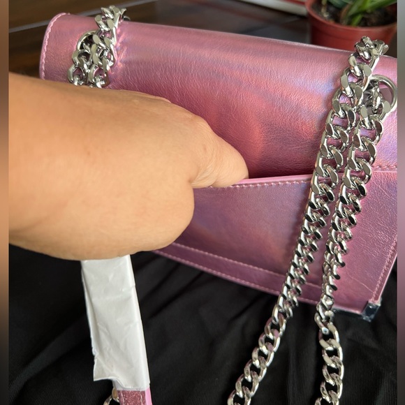 The Kooples Emily Iridescent Crossbody Bag Made in Italy New/Dust Bag Leather - Picture 5 of 16